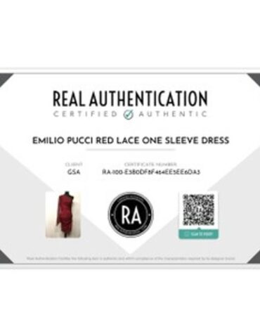 Emilio Pucci One Sleeve Lace Dress