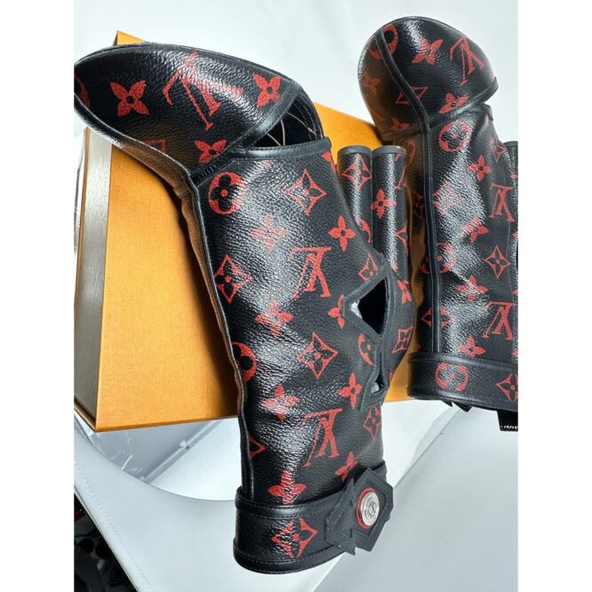 ♠️LIMITED EDITION ♠️ Louis Vuitton Monogram Infrarouge Ankle Boots 37 Black EUC