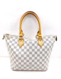 Louis Vuitton LV Hand Bag Saleya PM White Damier Azur EUC