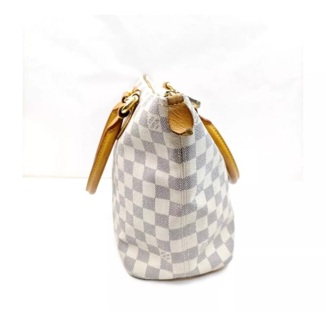 Louis Vuitton LV Hand Bag Saleya PM White Damier Azur EUC