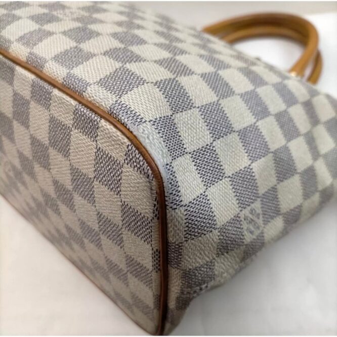 Louis Vuitton LV Hand Bag Saleya PM White Damier Azur EUC