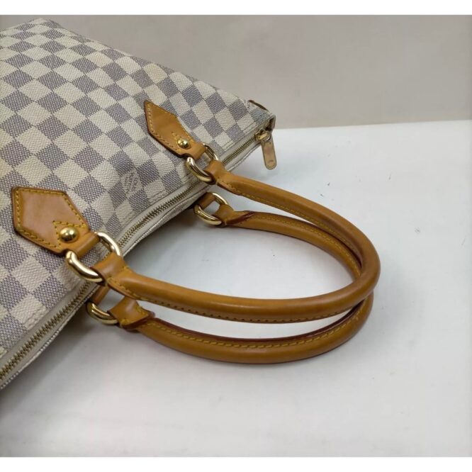 Louis Vuitton LV Hand Bag Saleya PM White Damier Azur EUC