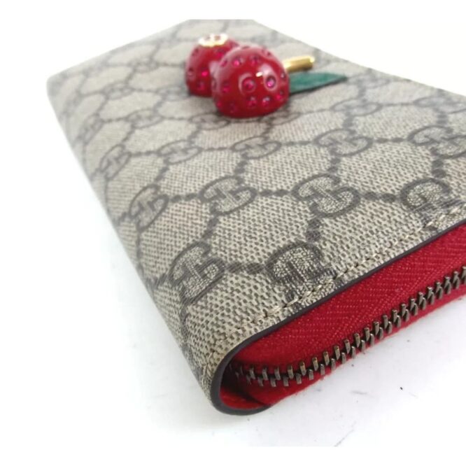 Authentic GUCCI Cherry GG Supreme Wallet EUC