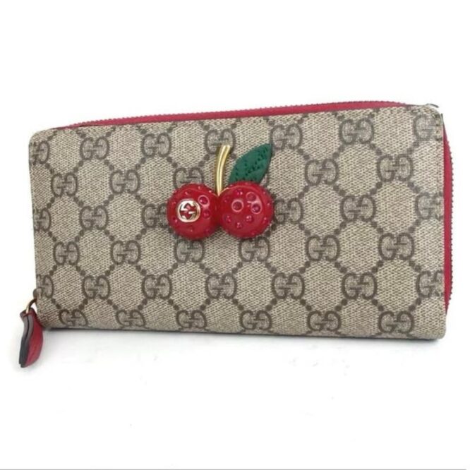 Authentic GUCCI Cherry GG Supreme Wallet EUC