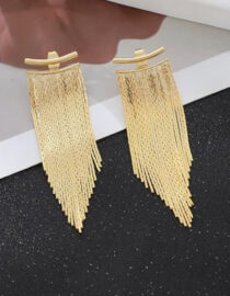 Tassel Dangle Earrings Women 925 Sterling Silver Sparkly Fringe Earrings W/Box