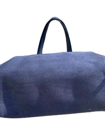 Stella McCartney Shaggy Deer East West Falabella Shopper Tote Navy Blue Pristine