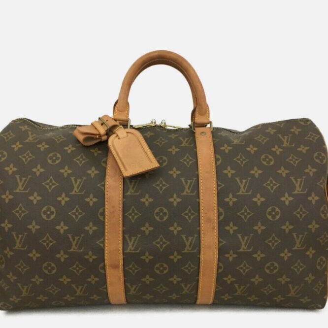 Louis Vuitton Monogram Keepall 50 Boston Travel Hand Bag EUC