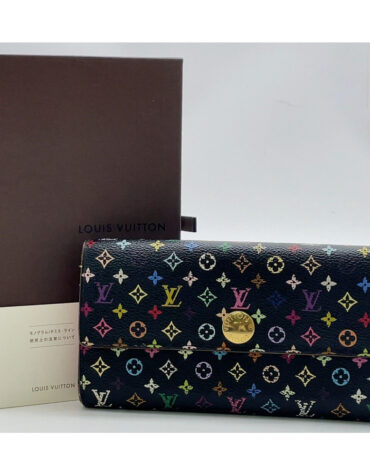 Auth Louis Vuitton Monogram Multi Color Noir Sarah M60273 W/Box EUC