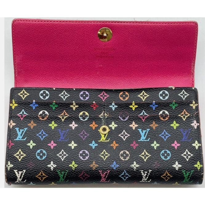 Auth Louis Vuitton Monogram Multi Color Noir Sarah M60273 W/Box EUC