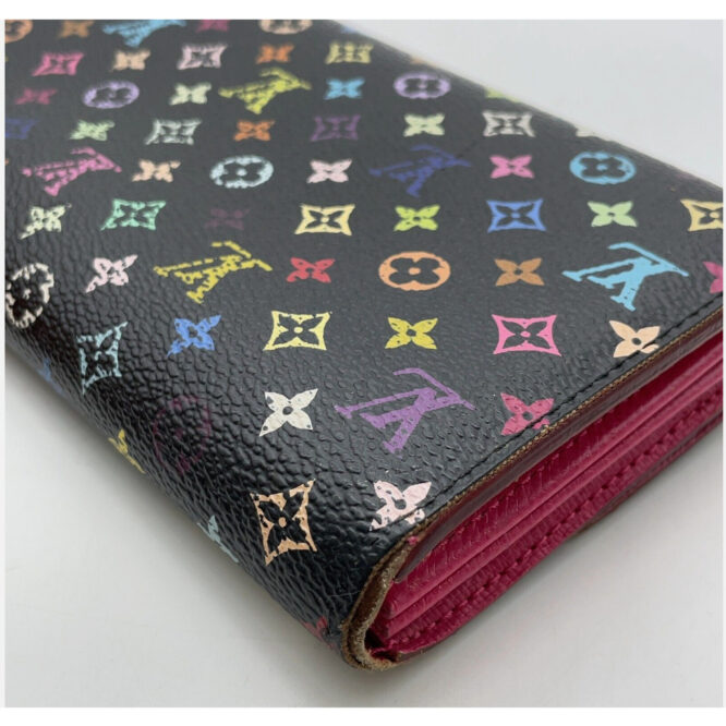 Auth Louis Vuitton Monogram Multi Color Noir Sarah M60273 W/Box EUC