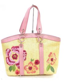 Dior Limited Edition Raffia Flowers Tote Bag Pristine