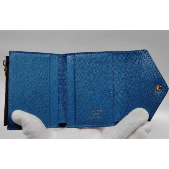 LOUIS VUITTON MONOGRAM BLUE ZOE WALLET EUC