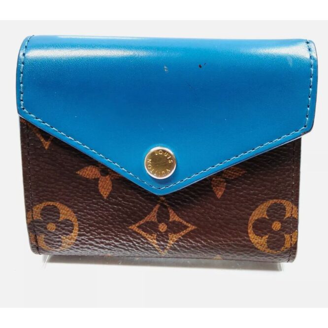 LOUIS VUITTON MONOGRAM BLUE ZOE WALLET EUC