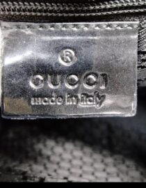 Gucci Vintage Web Canvas Patent Leather black/Gray/white EUC