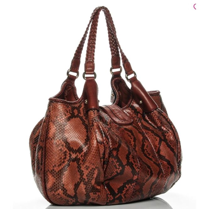 Python Medium Marrakech Shoulder Bag Red - Pristine