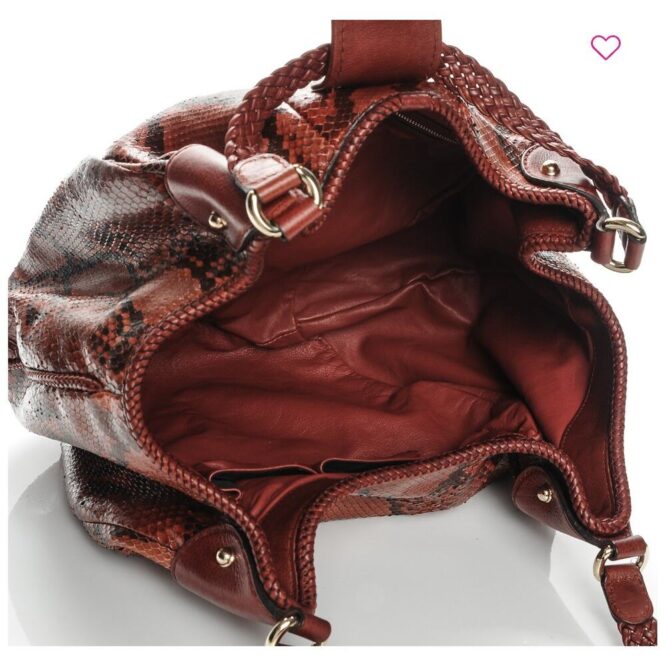 Python Medium Marrakech Shoulder Bag Red - Pristine