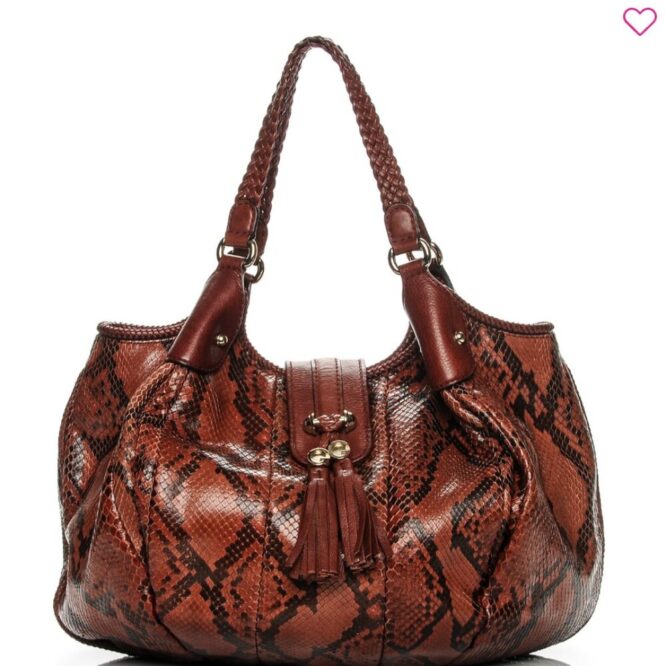 Python Medium Marrakech Shoulder Bag Red - Pristine