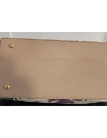 GUCCI Floral Bamboo Handle Multicolor Canvas Hand Bag Purse w Dust Bag PRISTINE