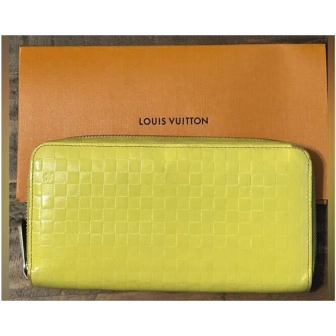 Authentic Louis Vuitton Damier Facette Patent Zippy Wallet EUC Full Inclusion