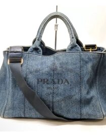 GM Prada Canapa Tote Bag with Cross Body Strap and COA