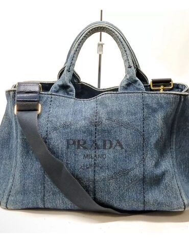 GM Prada Canapa Tote Bag with Cross Body Strap and COA