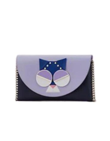 Kate Spade New York SPADEMALS SMITTEN KITTEN CHAIN WALLET CROSSBODY NWT