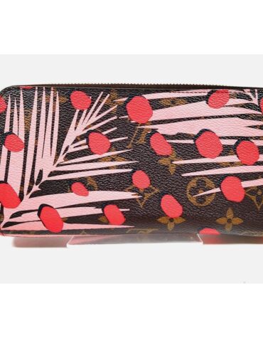 LOUIS VUITTON Monogram Jungle Dots Zippy Wallet Sugar Pink Poppy WBOX PRISTINE