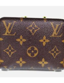 LOUIS VUITTONVert Monogram Canvas Fleuri Insolite PM Compact Wallet EUC