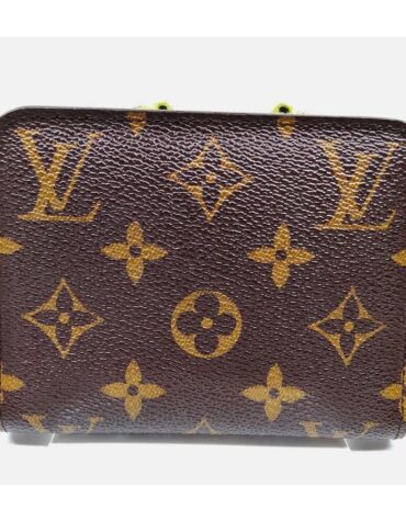 LOUIS VUITTONVert Monogram Canvas Fleuri Insolite PM Compact Wallet EUC