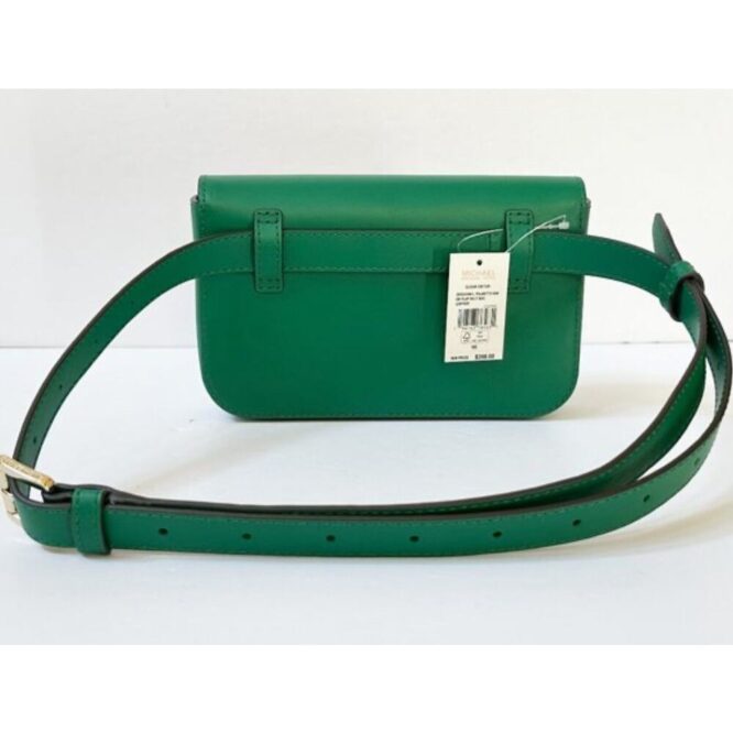 Michael Kors Sloan Editor Small Flap Belt Bag Clutch Green FULL INCLUSION