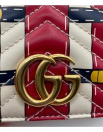RARE GUCCI Marmont Trompe l'oeil Printed Leather Card Case Wallet