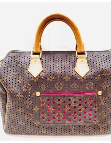 Louis Vuitton LV Hand Bag M95180 Speedy 30 Brown Monogram Perforated PRISTINE