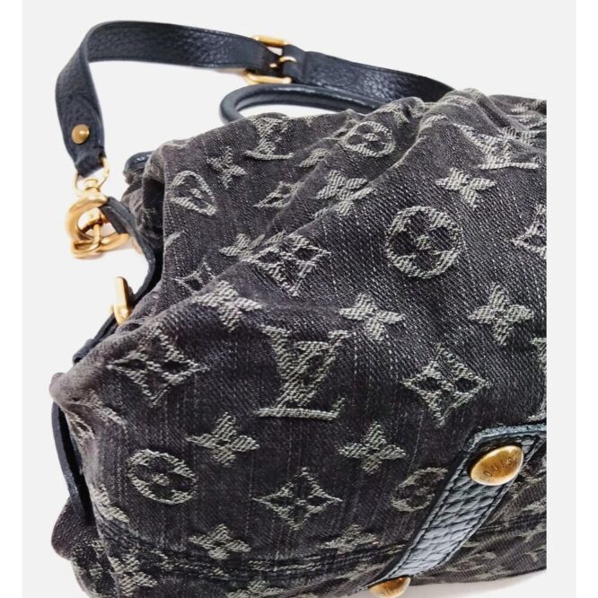 Louis Vuitton LV Hand Bag M95351 Neo CaBBy MM Black Monogram Denim