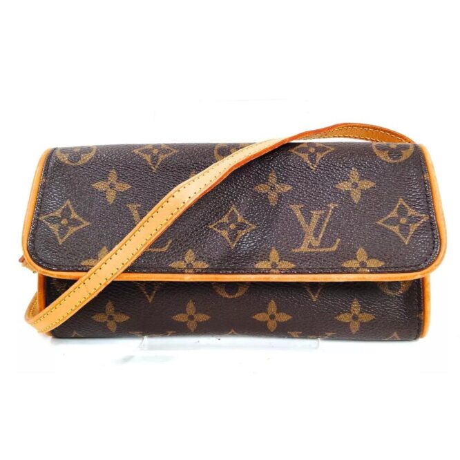 Louis Vuitton Shoulder Bag Pochette Twin PM Brown Monogram