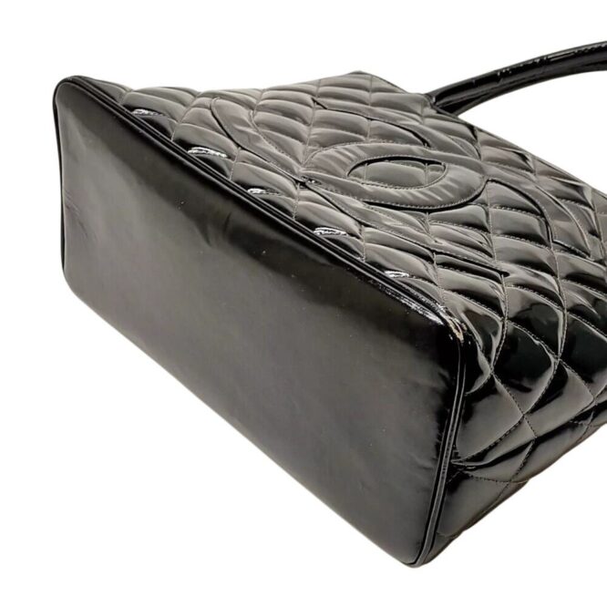 Chanel Black Enamel Tote EUC