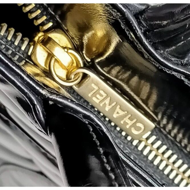 Chanel Black Enamel Tote EUC